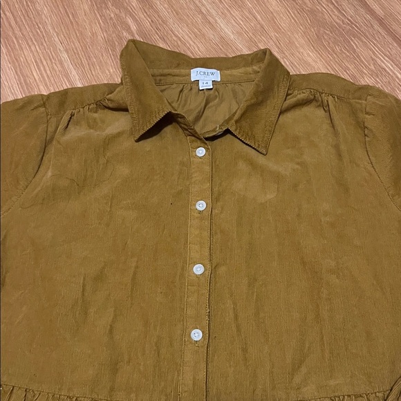 J. Crew Long Sleeve Dress button front. Like new. Size 14 - Picture 4 of 5